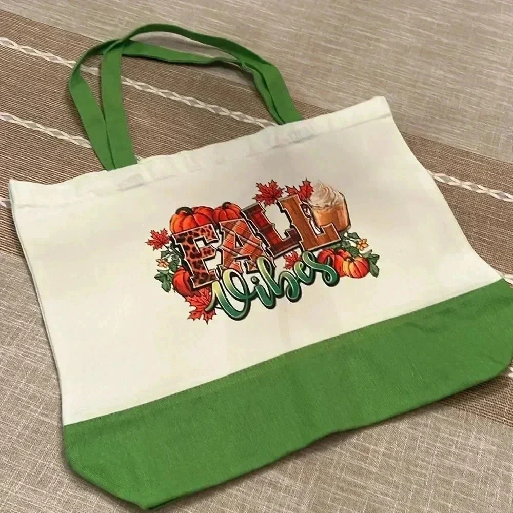 “Fall Vibes” Canvas Tote Bag - Fall/Autumn Design
